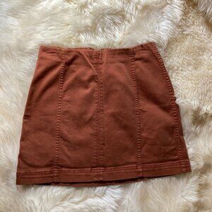 Wild Fable Brown Denim Mini Skirt